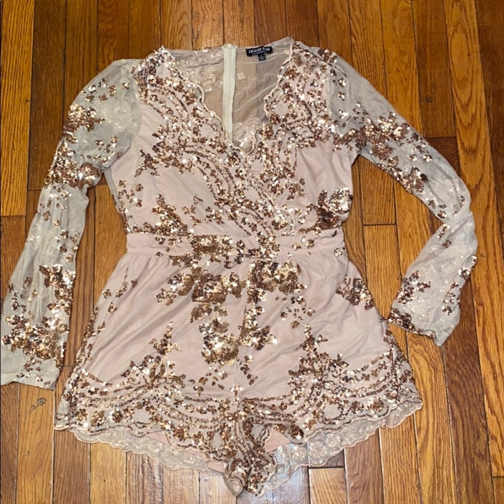 Sequened mesh romper